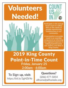 King County Point In Time Count 2019